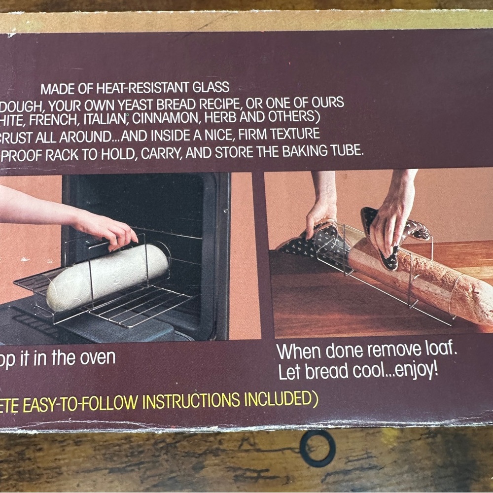 Pyrex Bread Baking Tube Box - Brown and Yellow Graphics - Picture 5 of 7